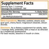 Bronson Methyl B12 5000 mcg: uso diario de la pastilla para energía y enfoque.