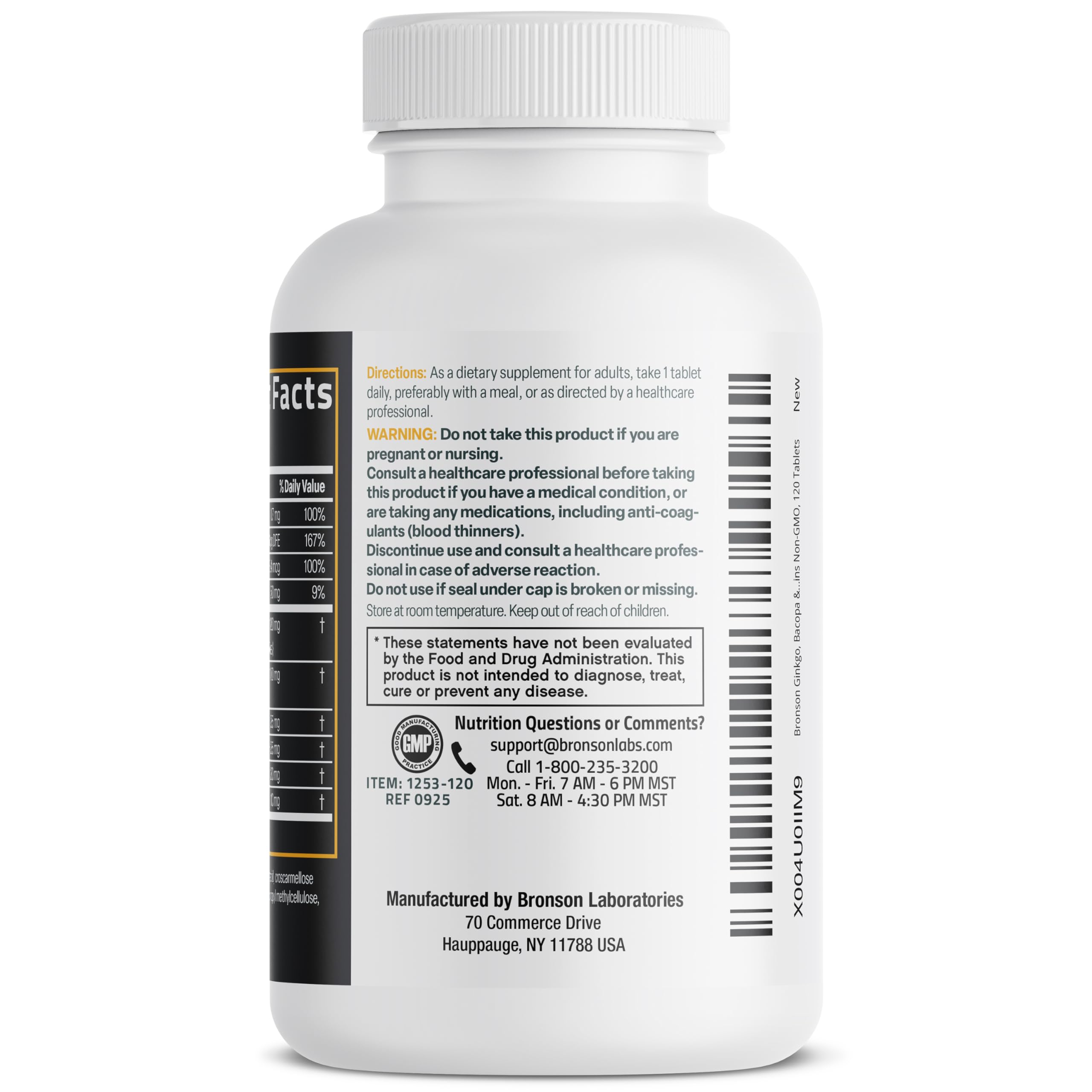 Bronson producto sin OGM y sin gluten: pureza y calidad confiable.