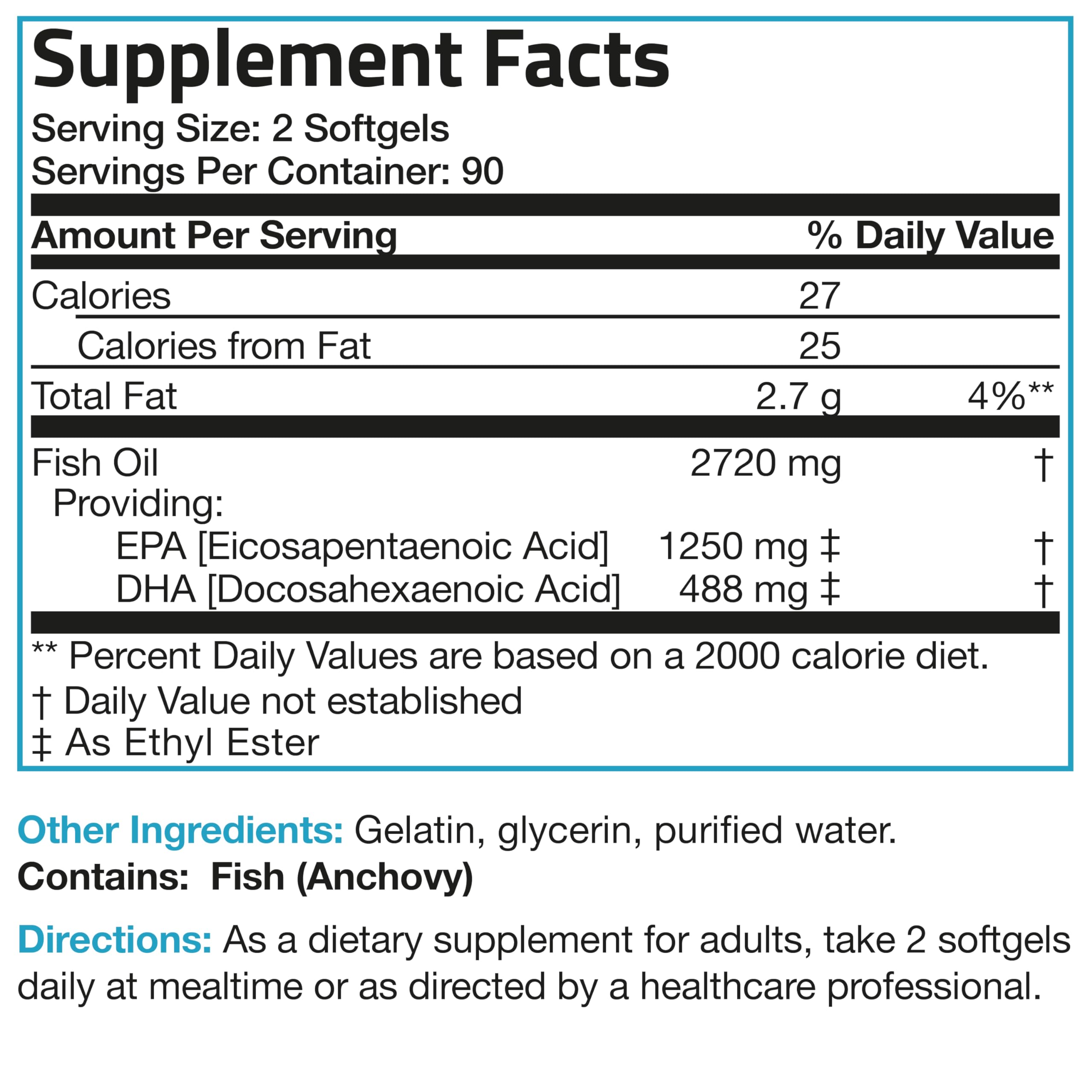 Bronson Omega 3: información clara de la etiqueta para confianza.