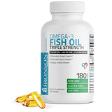Bronson Omega 3: etiqueta nutricional con EPA y DHA.