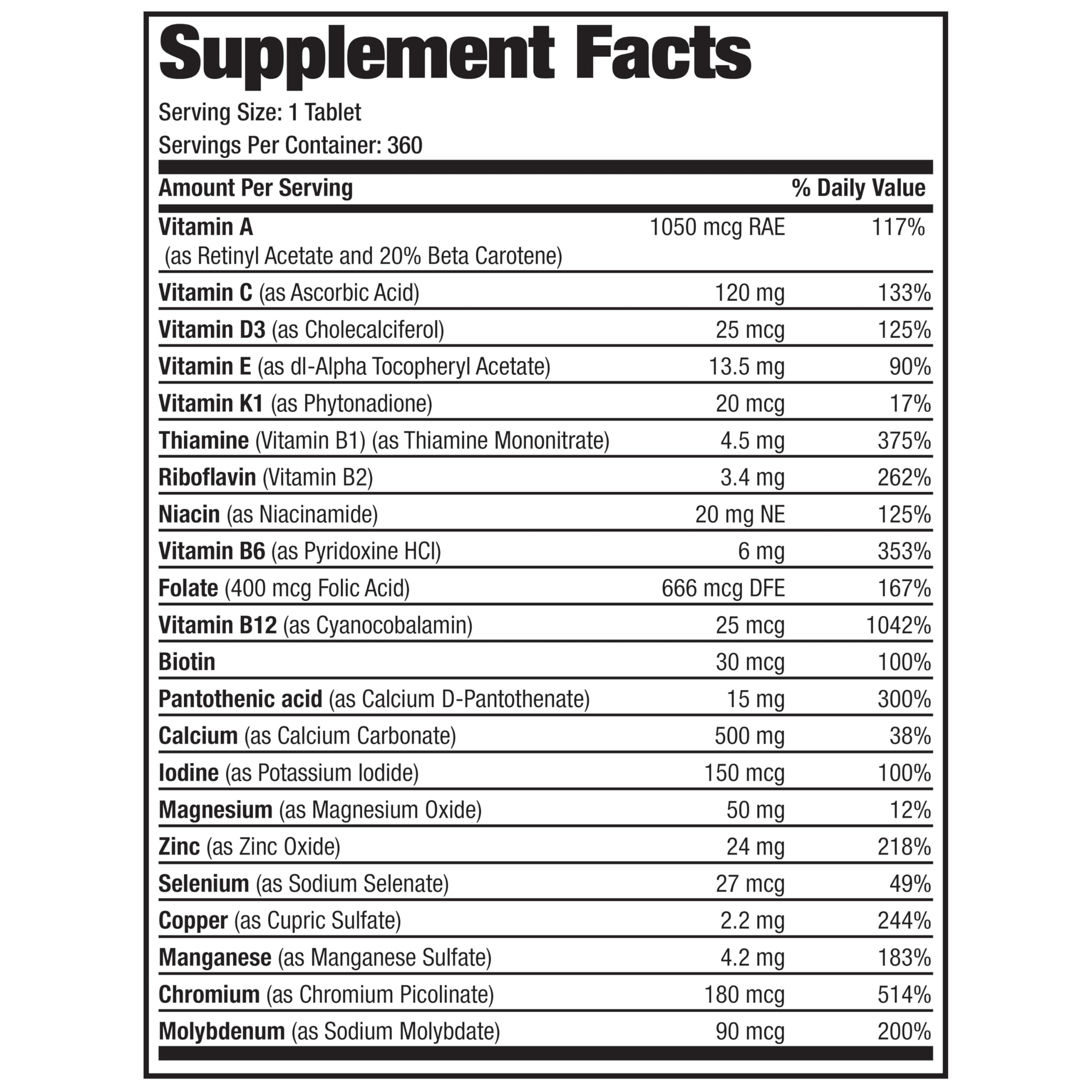 Bronson One Daily Multivitamin: estuche compacto para almacenamiento seguro y conveniente.