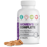 Bronson ONE Daily para mujeres 50+ con tabletas, apoyo al bienestar diario.