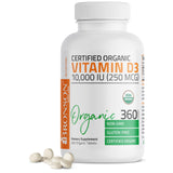 Bronson Vitamina D3 10000UI - botella: suplemento diario para la salud ósea.