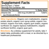 Bronson Vitamina D3 10000UI - certificación orgánica: garantía de calidad.