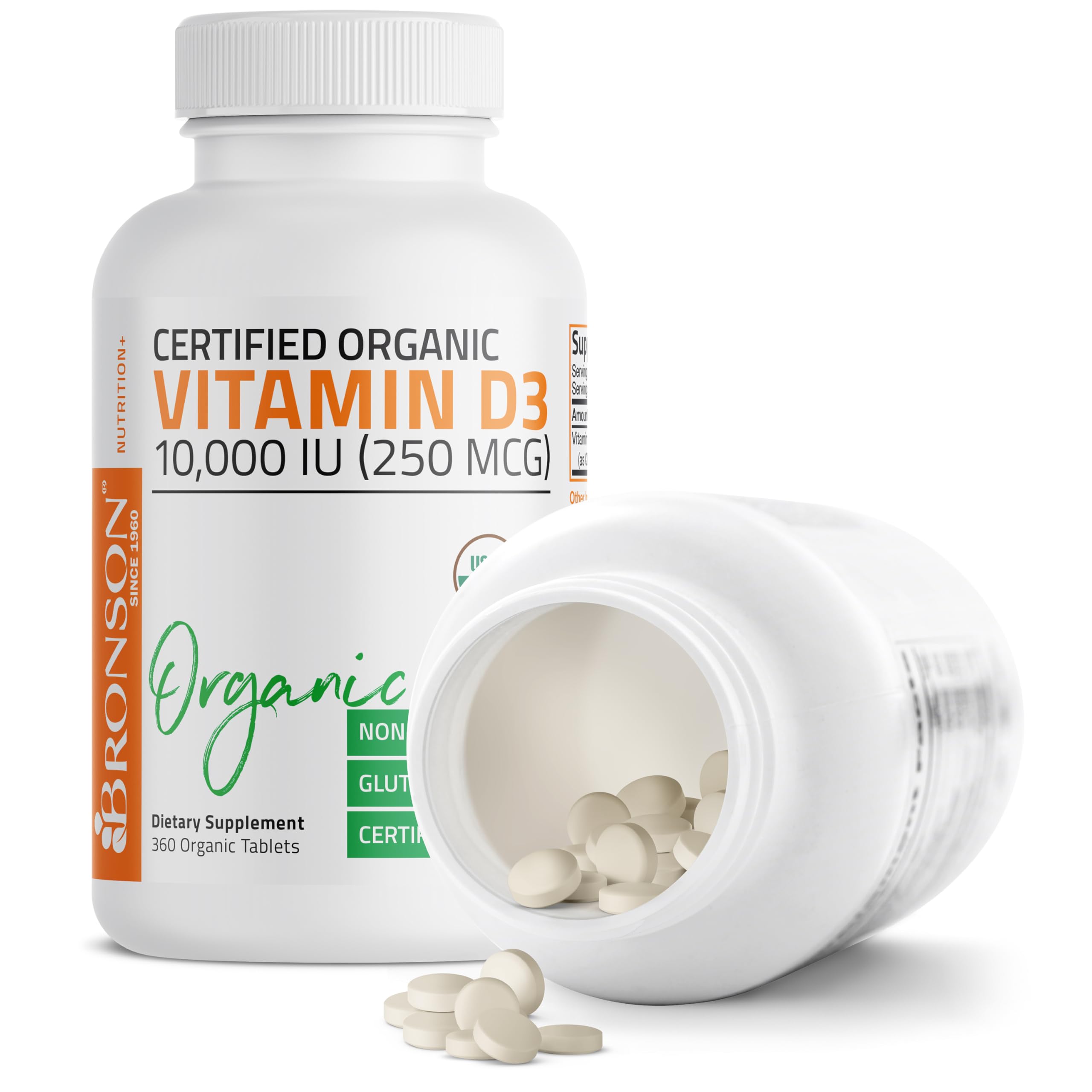 Bronson Vitamina D3 10000UI - ingredientes clave: fuente potente de vitamina D3.
