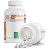 Bronson Vitamina K Triple Play, dosis recomendada para consumo diario.