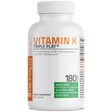 Bronson Vitamina K Triple Play, tabletas para rutina diaria.