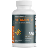 Bronson Vitamina D3 5000IU, tableta, libre de gluten para dietas sensibles