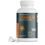 Bronson Vitamina D3 5000IU, tabletas, apoyo diario al sistema inmunológico