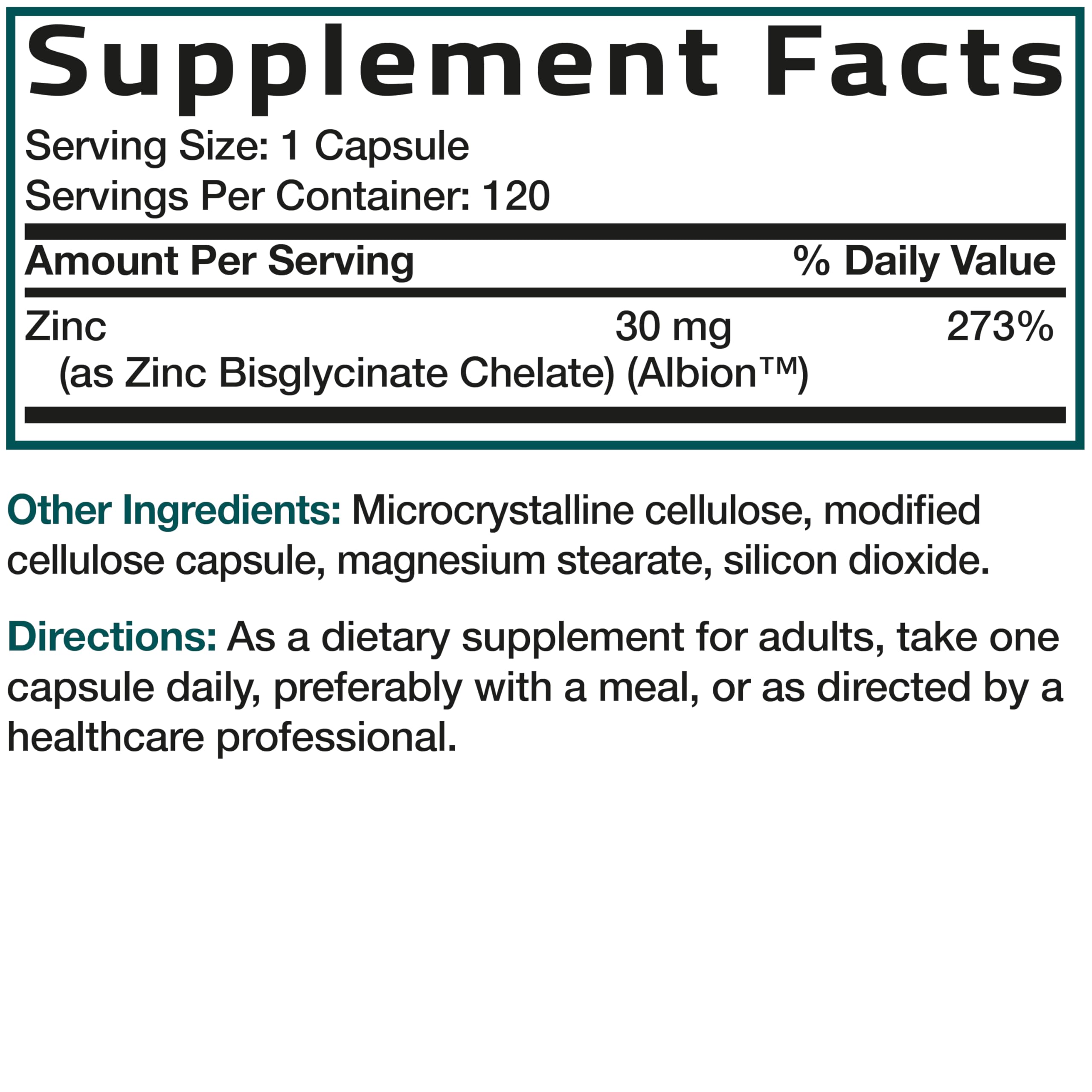 Frasco de Bronson Zinc Glycinate en estante de tienda de suplementos