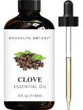 Brooklyn Botany Aceite Esencial de Clavo en frasco ámbar para conservar pureza y aroma.