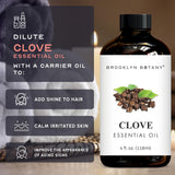 Brooklyn Botany Aceite Esencial de Clavo para mezclar con otros aceites aromáticos.