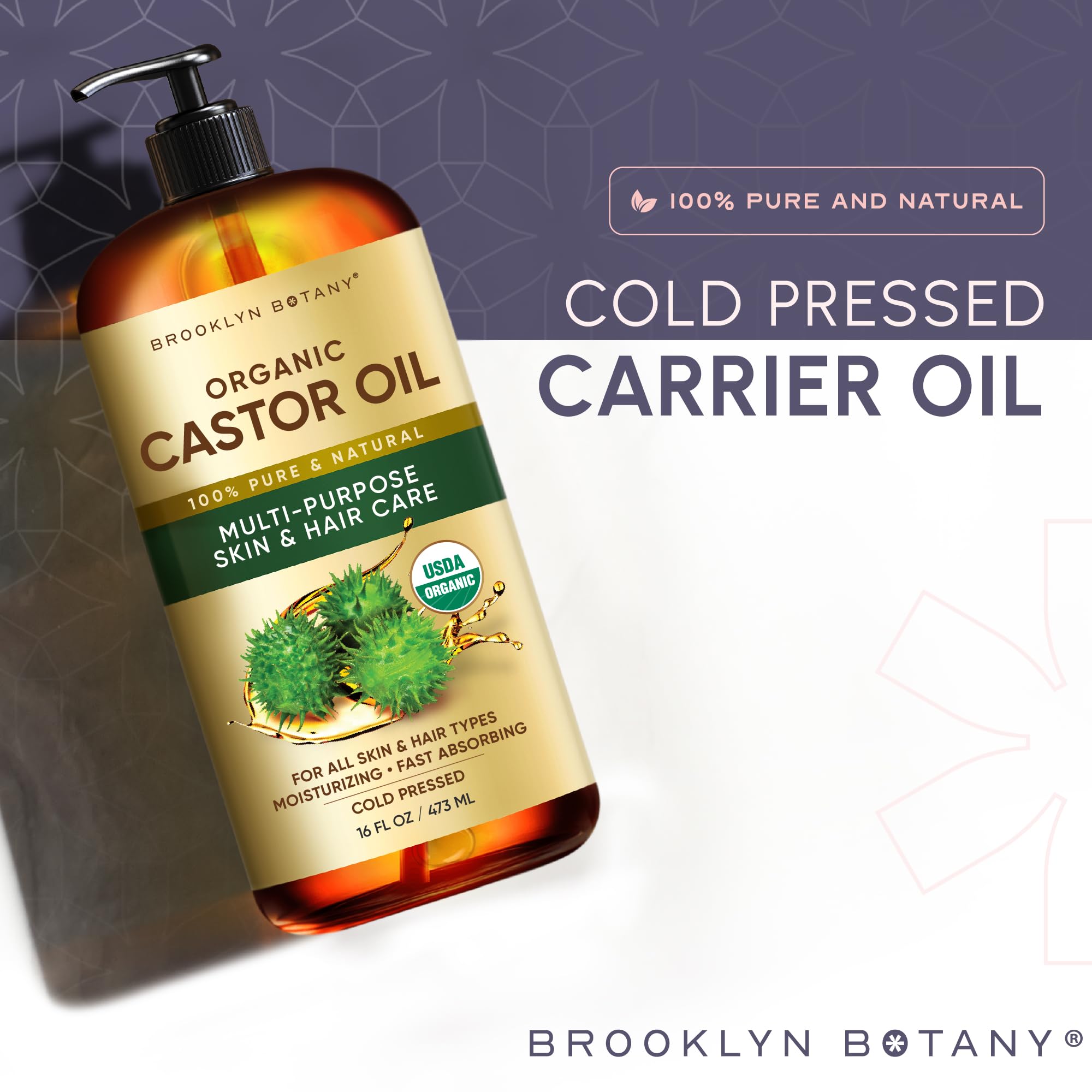 Brooklyn Botany Ricino para cejas y pestañas, nutriente para un aspecto más pleno.