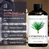 Brooklyn Botany Citronella, textura del aceite para dilución segura