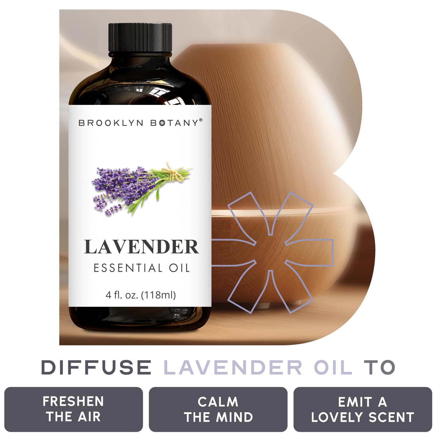 Brooklyn Botany Lavanda: mezcla suave con otros aceites para difusión