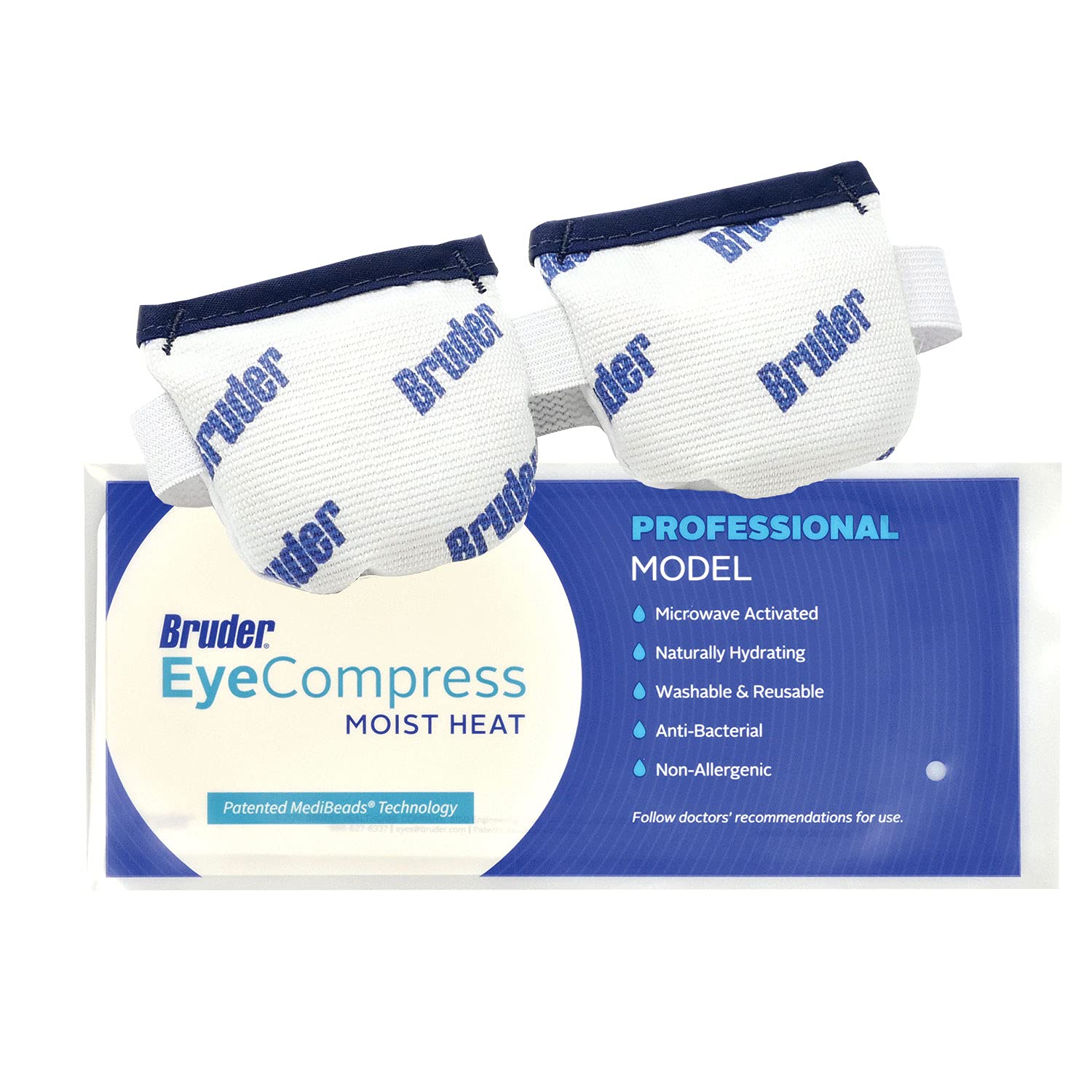 Bruder compresa ocular, aplicación rápida de 10 minutos para confort diario