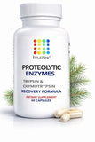 Bruizex cápsulas proteolíticas en botella para recuperación suave.