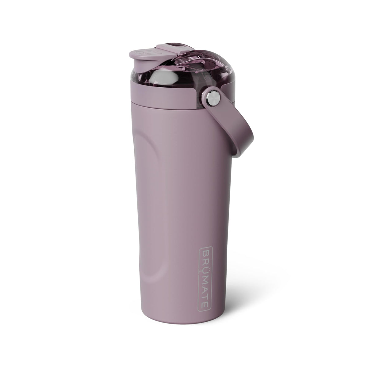 BrüMate MultiShaker con tapa MagFlip abierta para una mezcla rápida.