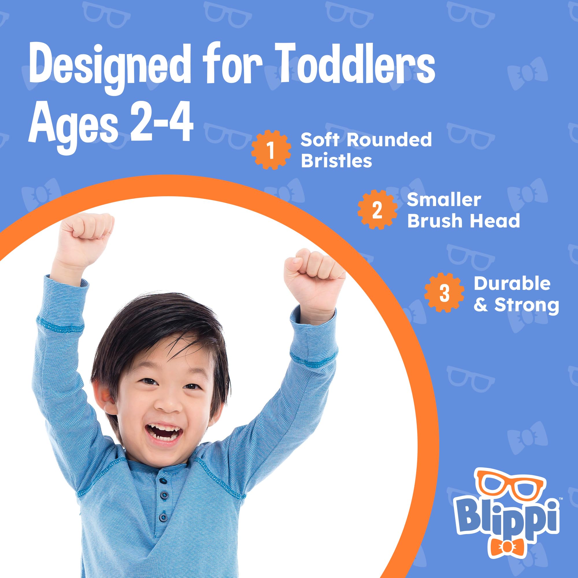 Cepillo suave de Brush Buddies Blippi para encías sensibles.