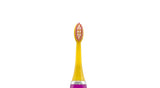 Brush Buddies Blippi niño sonriendo con cepillo, experiencia de cepillado divertida y saludable.