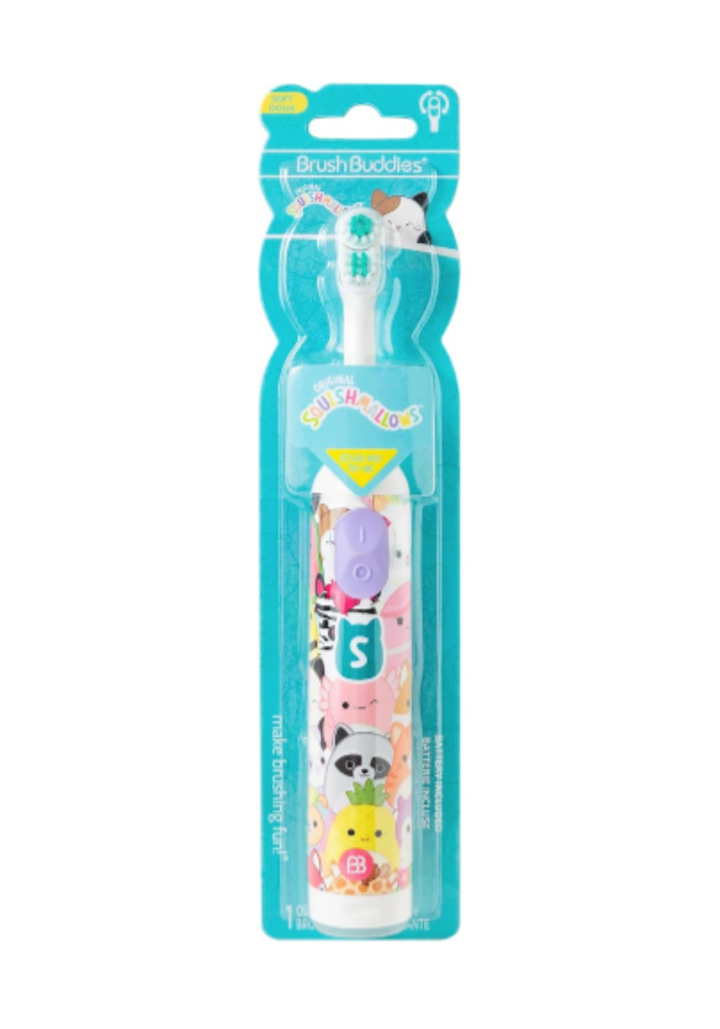 Brush Buddies cepillo eléctrico con cabezal redondeado y cerdas suaves para encías sensibles
