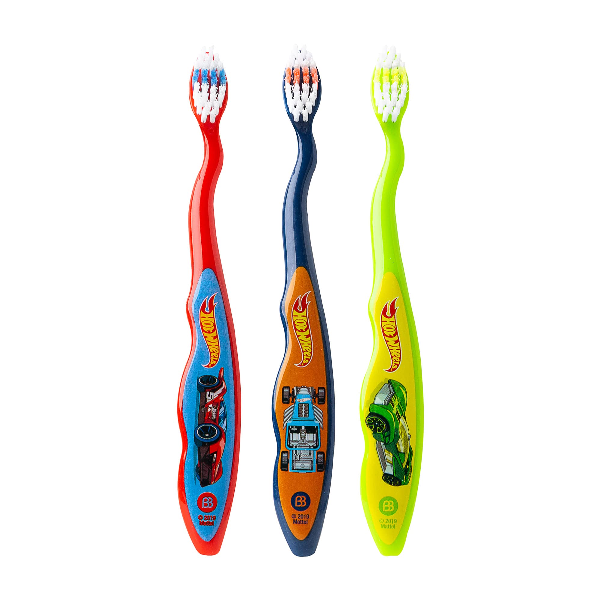 La cabeza redondeada de Brush Buddies Hot Wheels ofrece limpieza suave para encías sensibles.