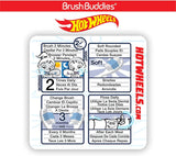 Brush Buddies Hot Wheels rojo, cerdas suaves para delicada limpieza en niños de 2-4 años.