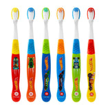 Brush Buddies Hot Wheels verde, cepillo infantil con mango ergonómico para empezar la rutina de cepillado.