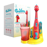 Brusheez Pepper el Dino: cepillo infantil primer plano para hábitos de cepillado divertidos.