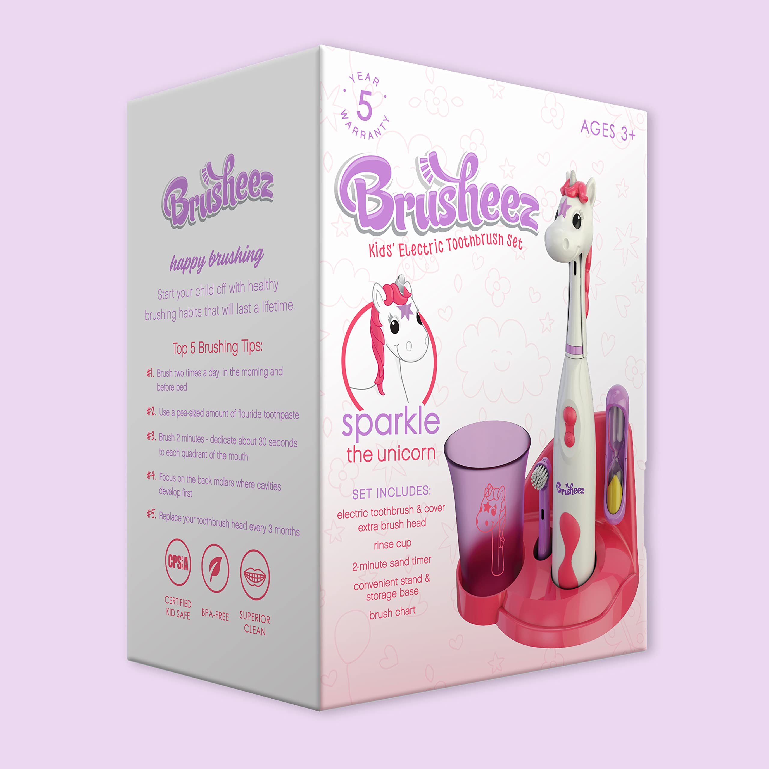 Set Brusheez completo: incluye 2 cabezales y taza para enjuague diario.