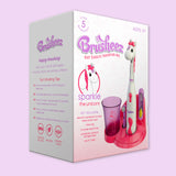 Set Brusheez completo: incluye 2 cabezales y taza para enjuague diario.