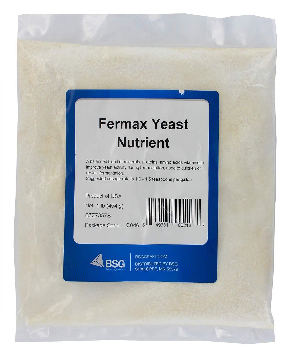 BSG Fermax Nutriente, mezcla de minerales y aminoácidos para mejorar la actividad.