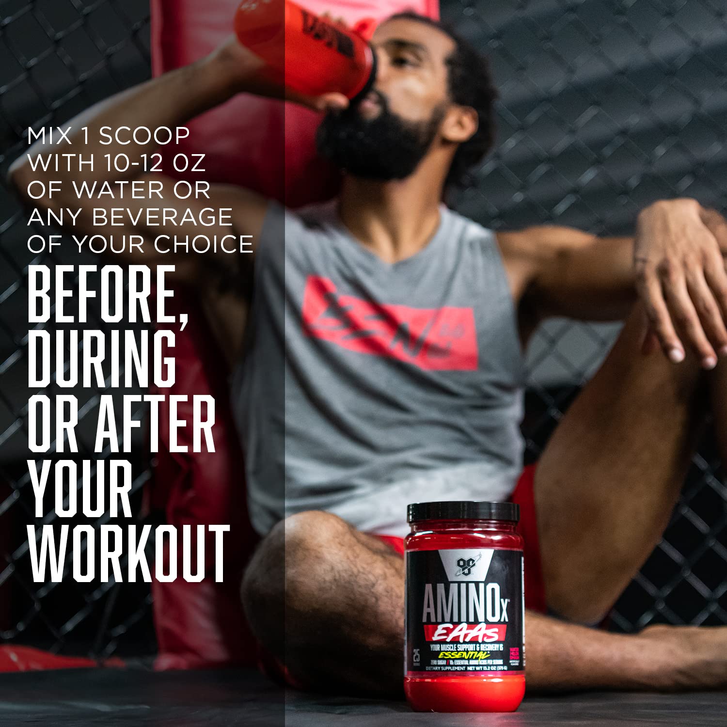 BSN AMINO X: preparación rápida para entrenamiento sin cafeína ni azúcar