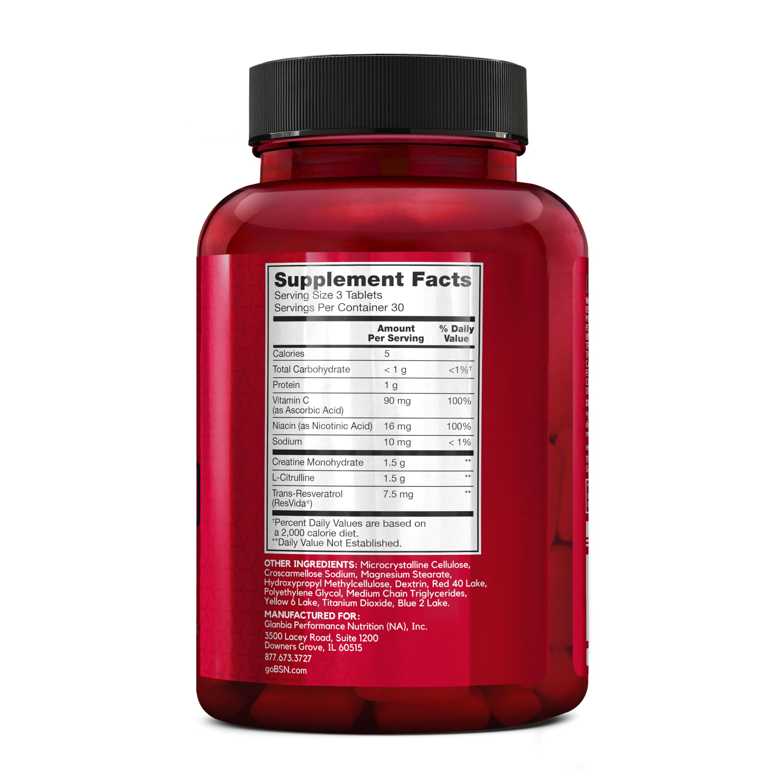BSN NITRIX 2.0 caja del producto con detalles nutricionales
