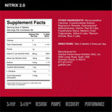 BSN Nitrix 2.0 dosis diaria para mayor resistencia durante la sesión.