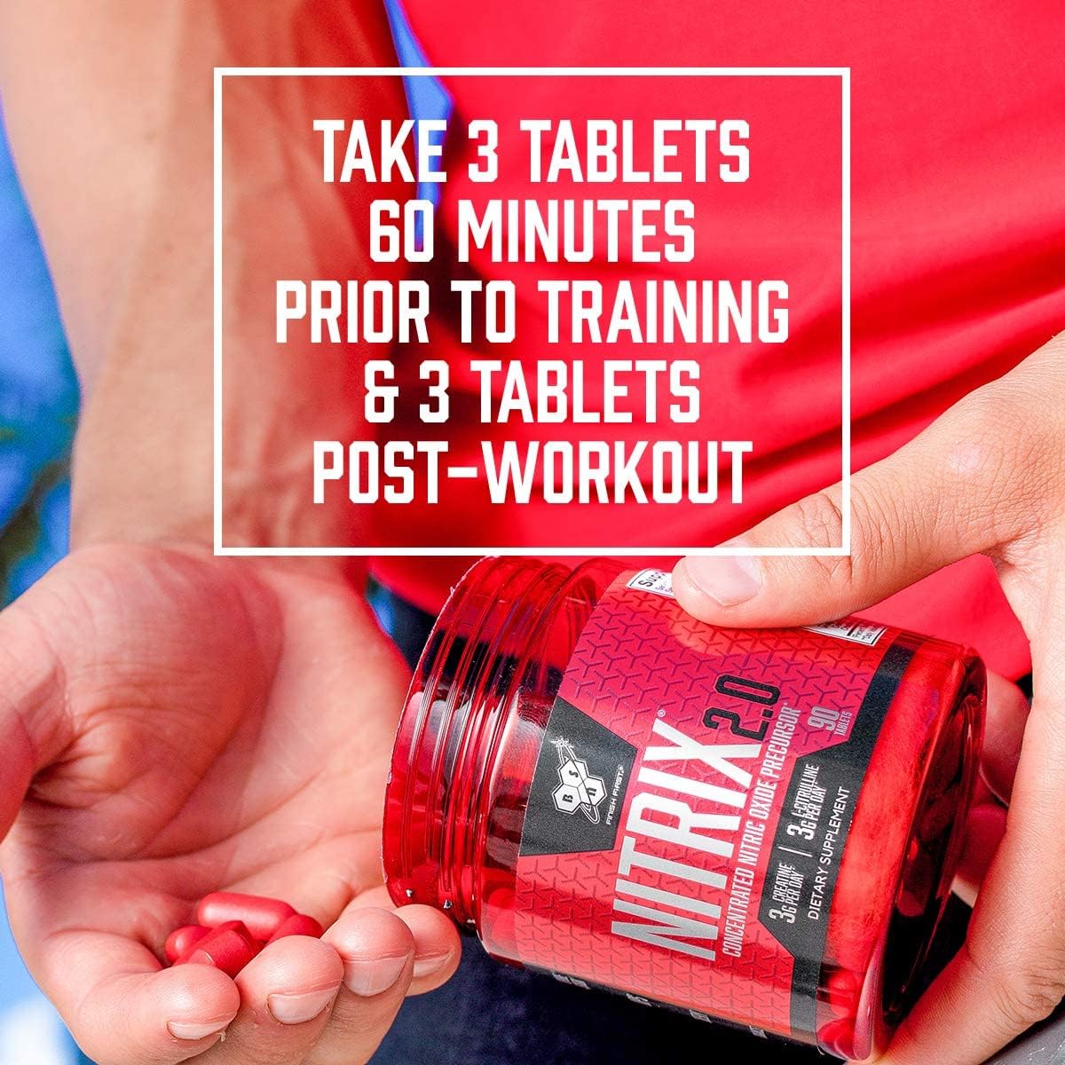 BSN NITRIX 2.0 mezcla en vaso para energía durante el entrenamiento