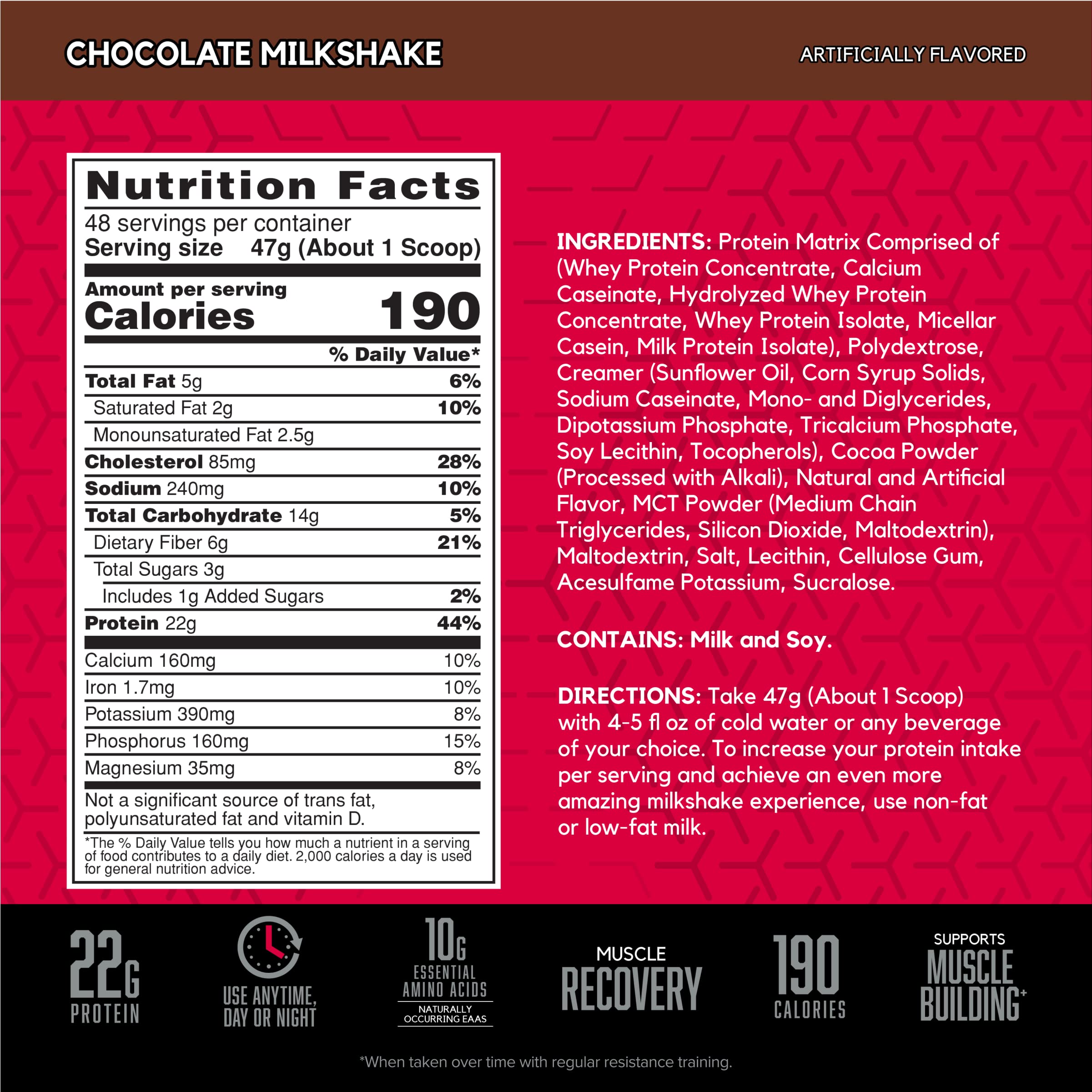 BSN SYNTHA-6 concentrado de proteína de suero chocolate, apoyo a la recuperación.