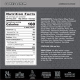 BSN SynthA-6 Edge, etiqueta nutricional con 24 g de proteína por porción.
