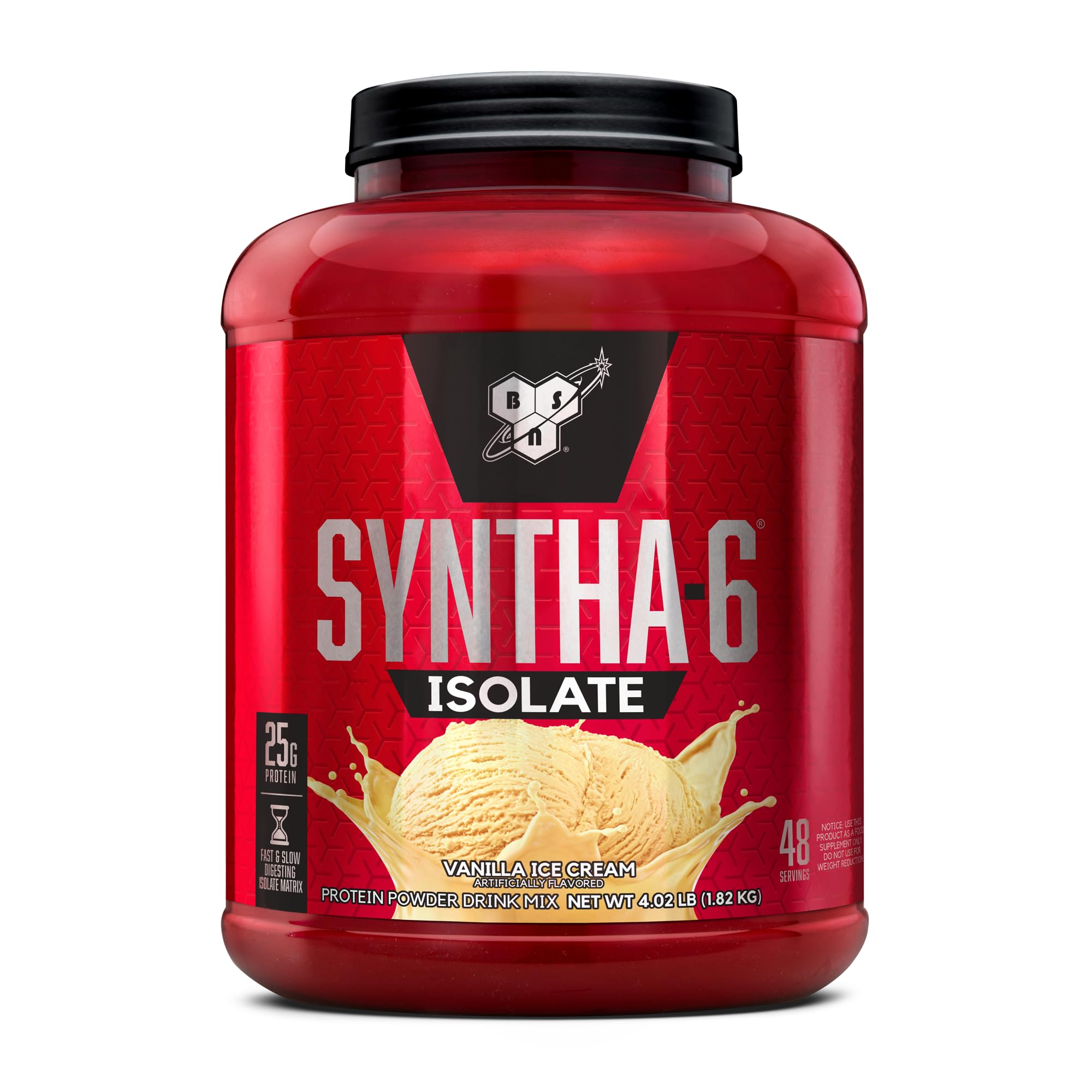 BSN SYNTHA-6 ISOLATE en bote de vainilla para recuperación post entrenamiento