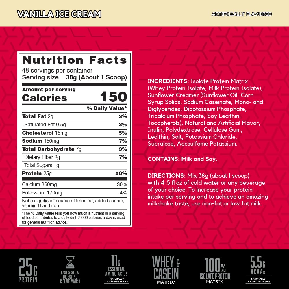 BSN SYNTHA-6 ISOLATE con cuchara, proteína de liberación rápida y lenta