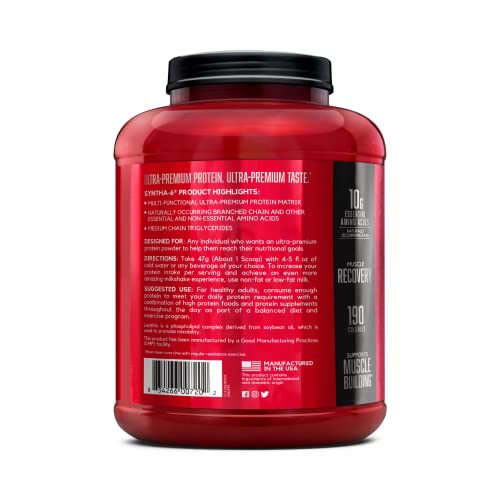 BSN SYNTHA-6 mezcla proteica, experiencia sensorial suave y satisfactoria.