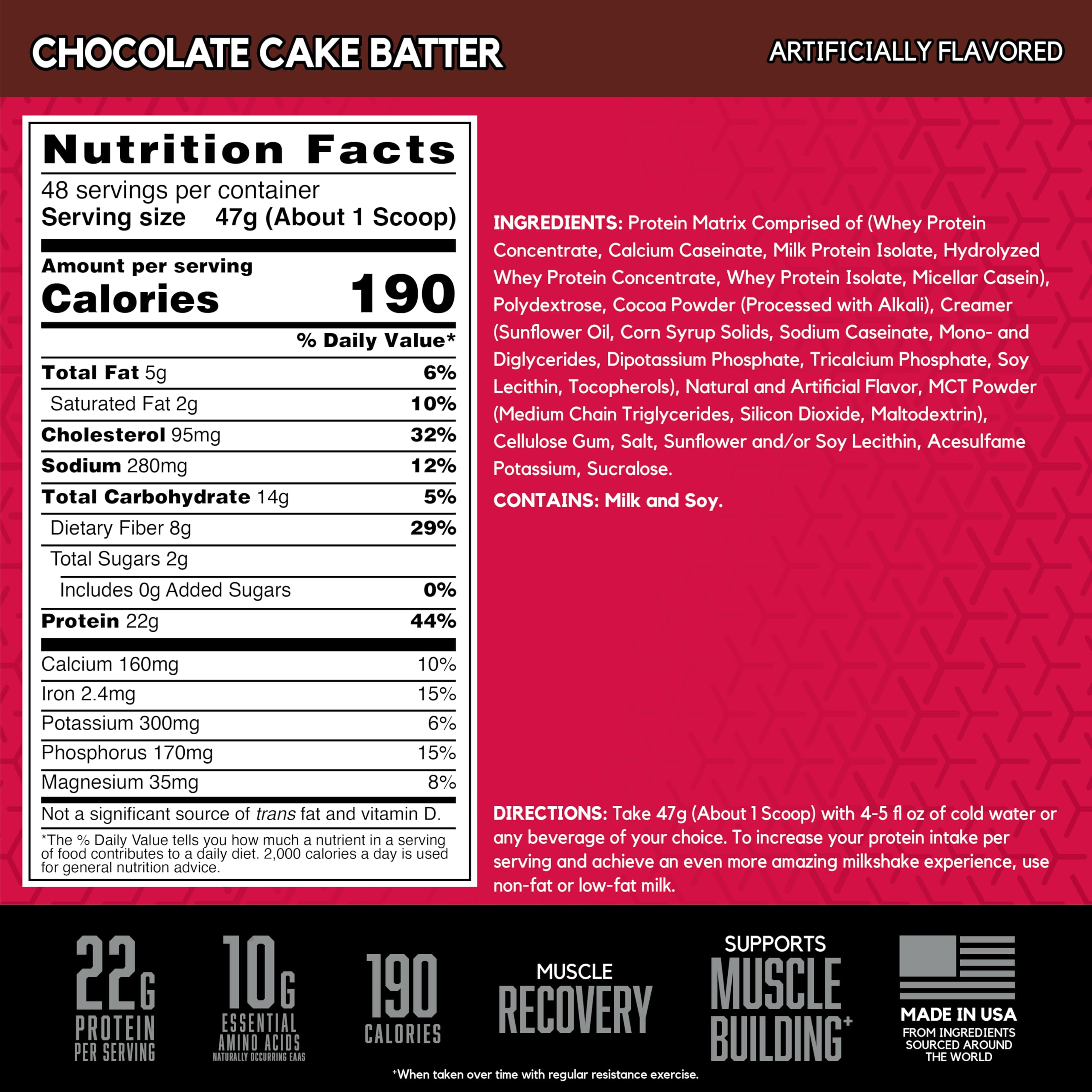 BSN SYNTHA-6 mezcla proteina de suero con crema suave para post-entrenamiento.