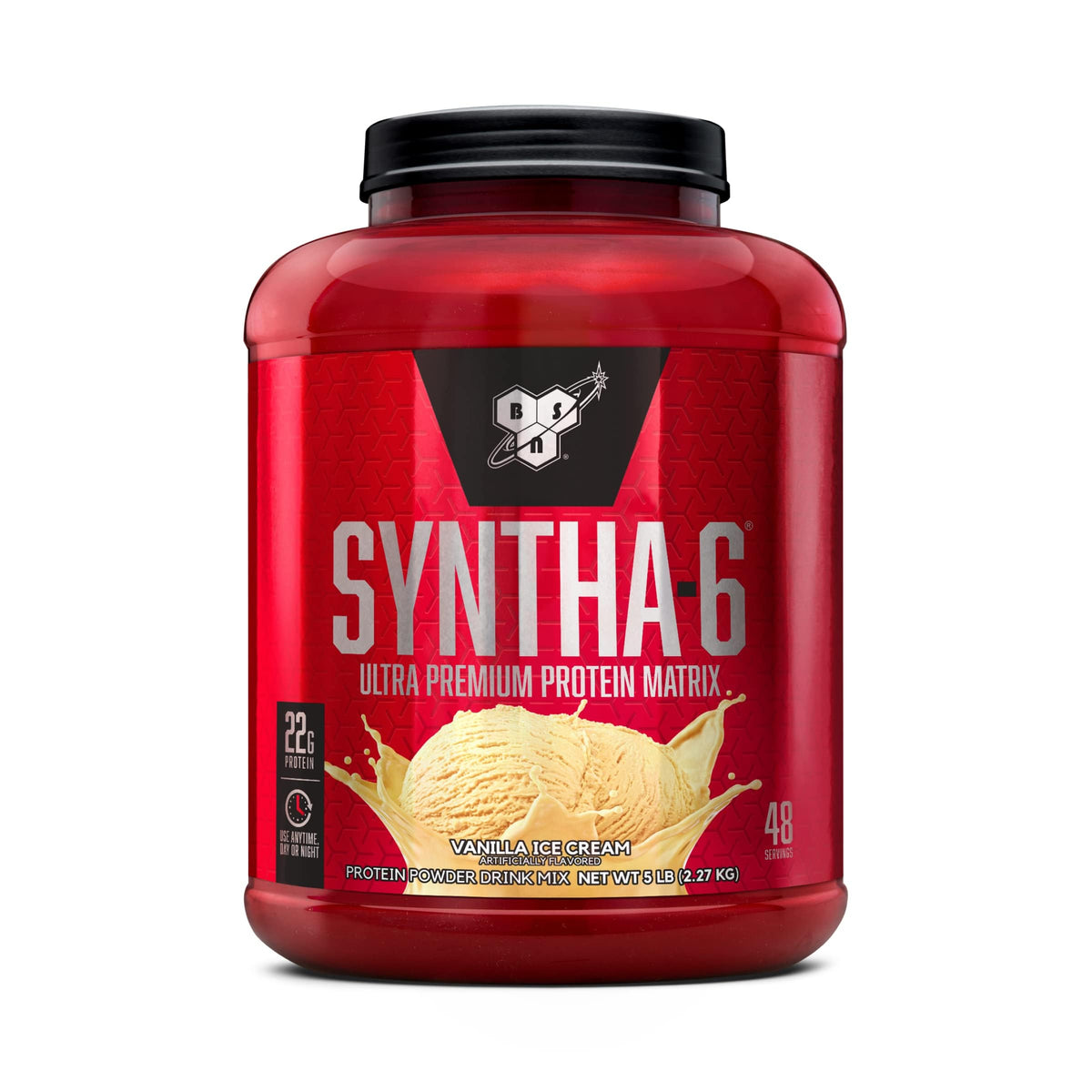 BSN SYNTHA-6 proteina de suero sabor vainilla en envase de 5 libras para consumo diario