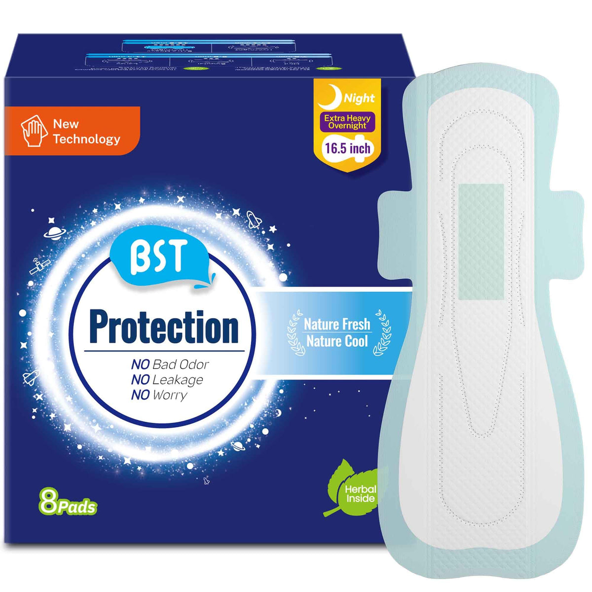 ßST#protection caja-presentacion de compresas nocturnas para guardado y exhibición