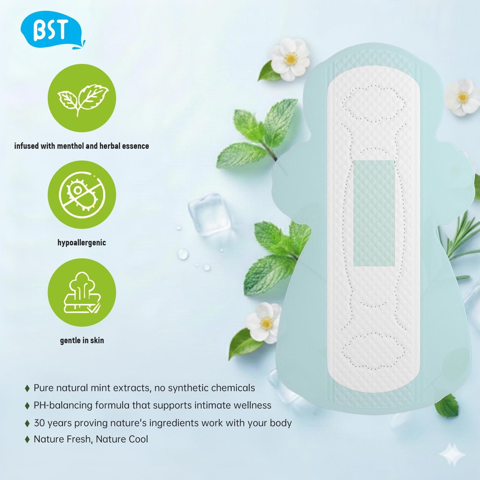 ßST#protection BST Pads cobertura transpirable: sensación de sequedad continua.