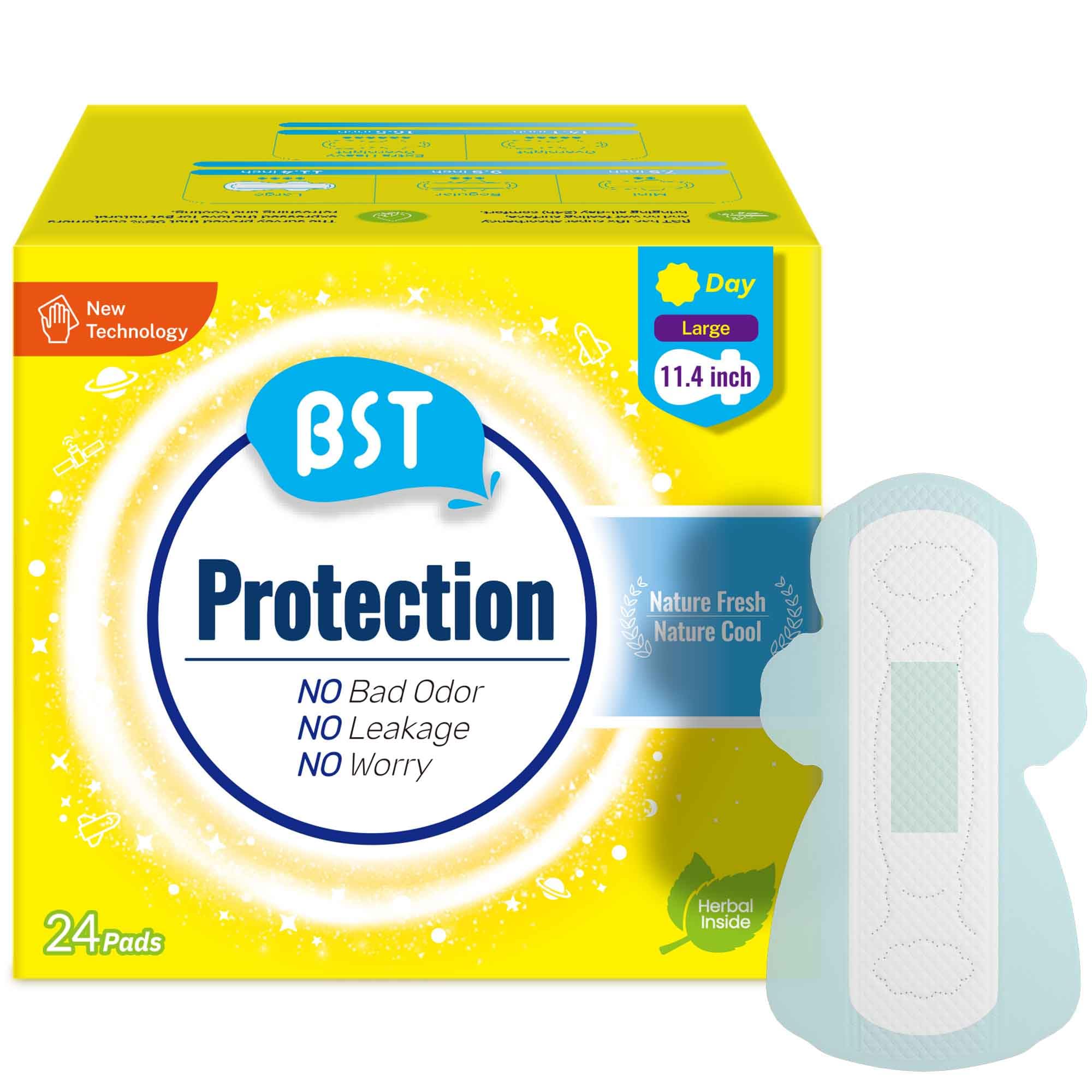 ßST#protection BST Pads mujer empaque: comodidad diaria con protección confiable.