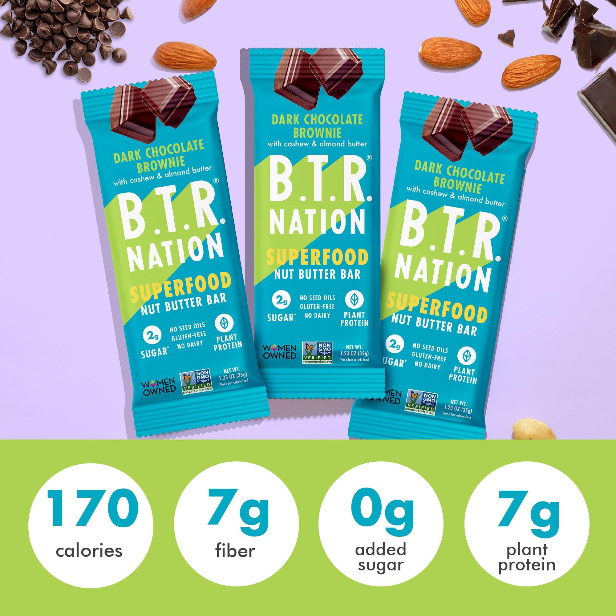B.T.R. Nation Keto barra-envase-12-barritas: conveniencia para llevar a cualquier lugar.