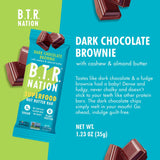B.T.R. Nation Keto barra-textura-densa-fudgy: experiencia suave y agradable al morder.