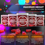 BTQ Bioteque Lab Height Growth Gummies bottle displayed on shelf