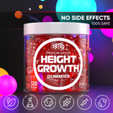 BTQ Bioteque Lab Height Growth Gummies label with vitamin D3 and calcium notes